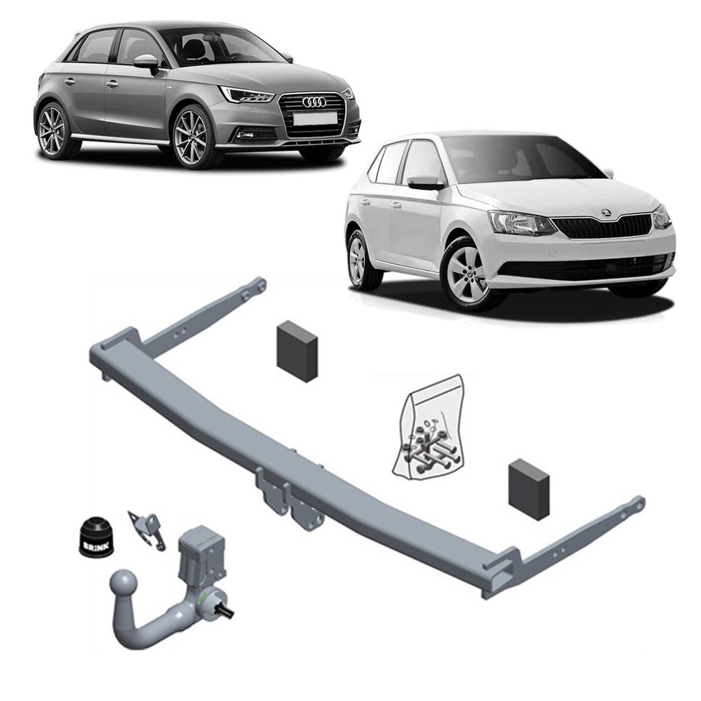 Brink Towbar European for Audi A1 (05/2010 - 04/2015), Audi A1 (11/2011 - 10/2018), Skoda Fabia (03/2010 - 12/2014), Skoda Fabia (08/2014 - 08/2018), Skoda Fabia (08/2014 - 08/2018), Skoda Fabia (01/2007 - 12/2014)