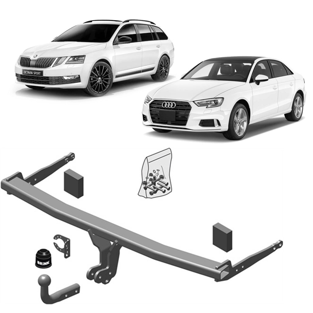 Brink Towbar European for Volkswagen Golf (07/2009 - on), Audi RS3 (09/2012 - 02/2020), A3 (09/2012 - 02/2020), Audi A3 (05/2013 - 06/2016), RS3 (05/2013 - 06/2016), Audi A3 (04/2012 - 06/2016), Skoda Octavia (11/2012 - 12/2019), Skoda Octavia (11/2012...