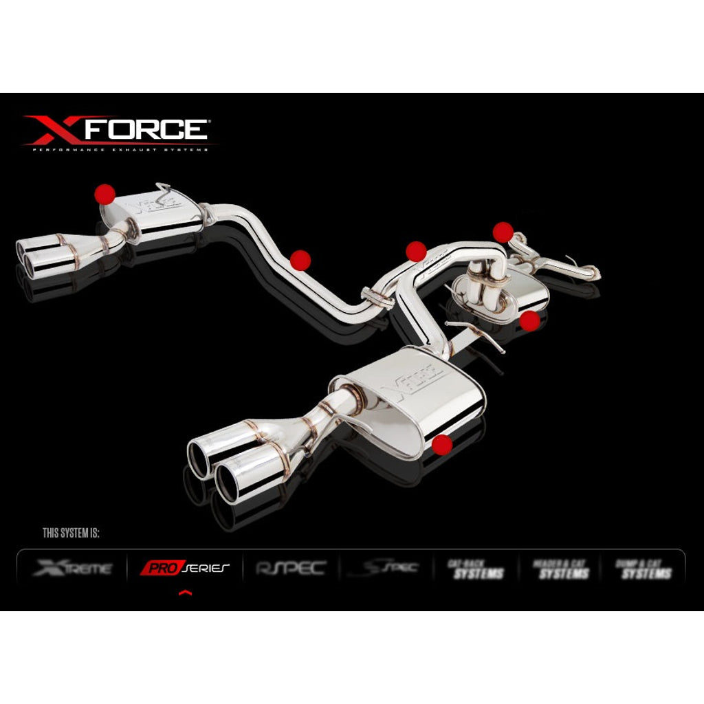 Xforce Exhaust For Ford Falcon BA GT Dual Cat Back System