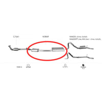 Redback Standard Centre Muffler For Ford Falcon EA EB ED EF EL AU 6 Cyl 4.0L