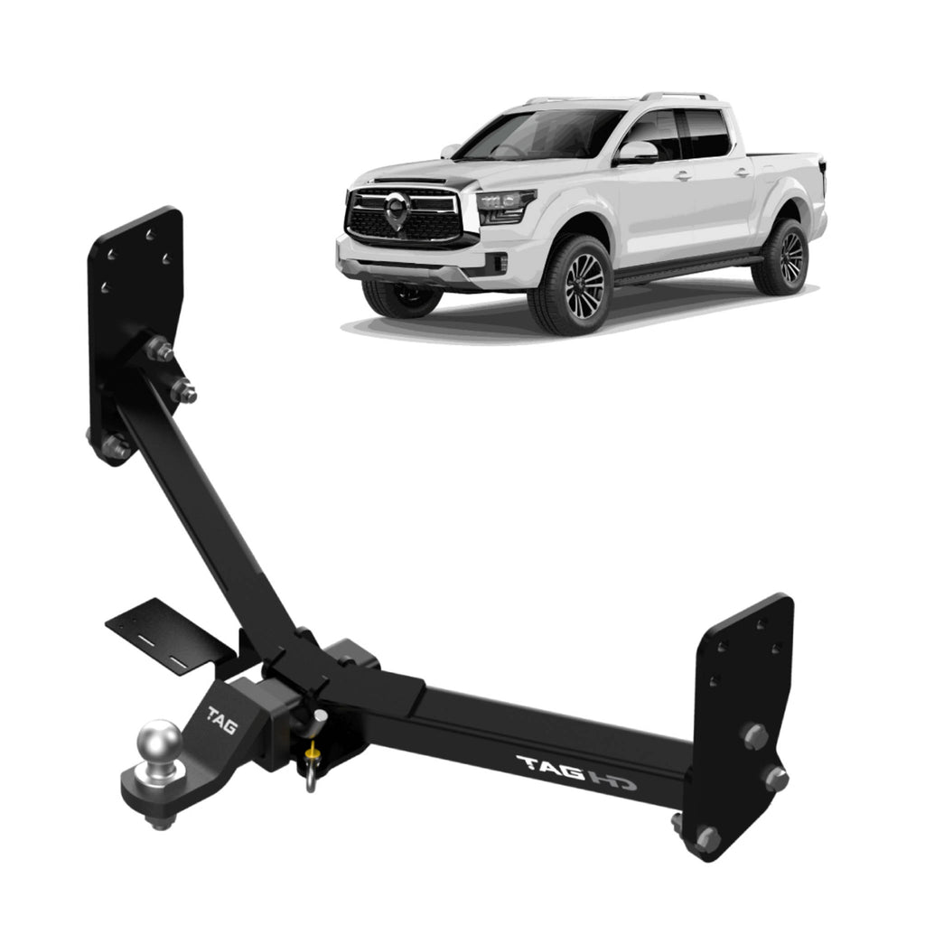 TAG Heavy Duty Towbar & Wiring Adaptor For GWM Cannon Alpha Styleside Ute Diesel and HEV (04/2024 - On)