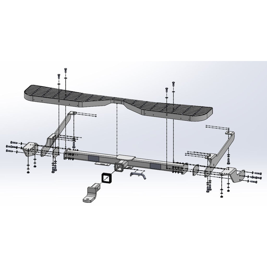 TAG Rear Step & Towbar for Renault Trafic (05/2014 - on), Mitsubishi Express (02/2020 - on)