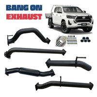 3 Inch DPF Back Stainless Steel Exhaust For Toyota N80 2.8L Hilux with Hotdog
