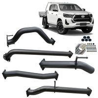 3 Inch DPF Back Stainless Steel Exhaust For Toyota N80 2.8L Hilux with Straight Through Muffler Delete