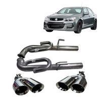 Redback Performance Anti Drone Tail Pipes for Holden Commodore VE VF Sedan 2007 Onwards Stainless Steel