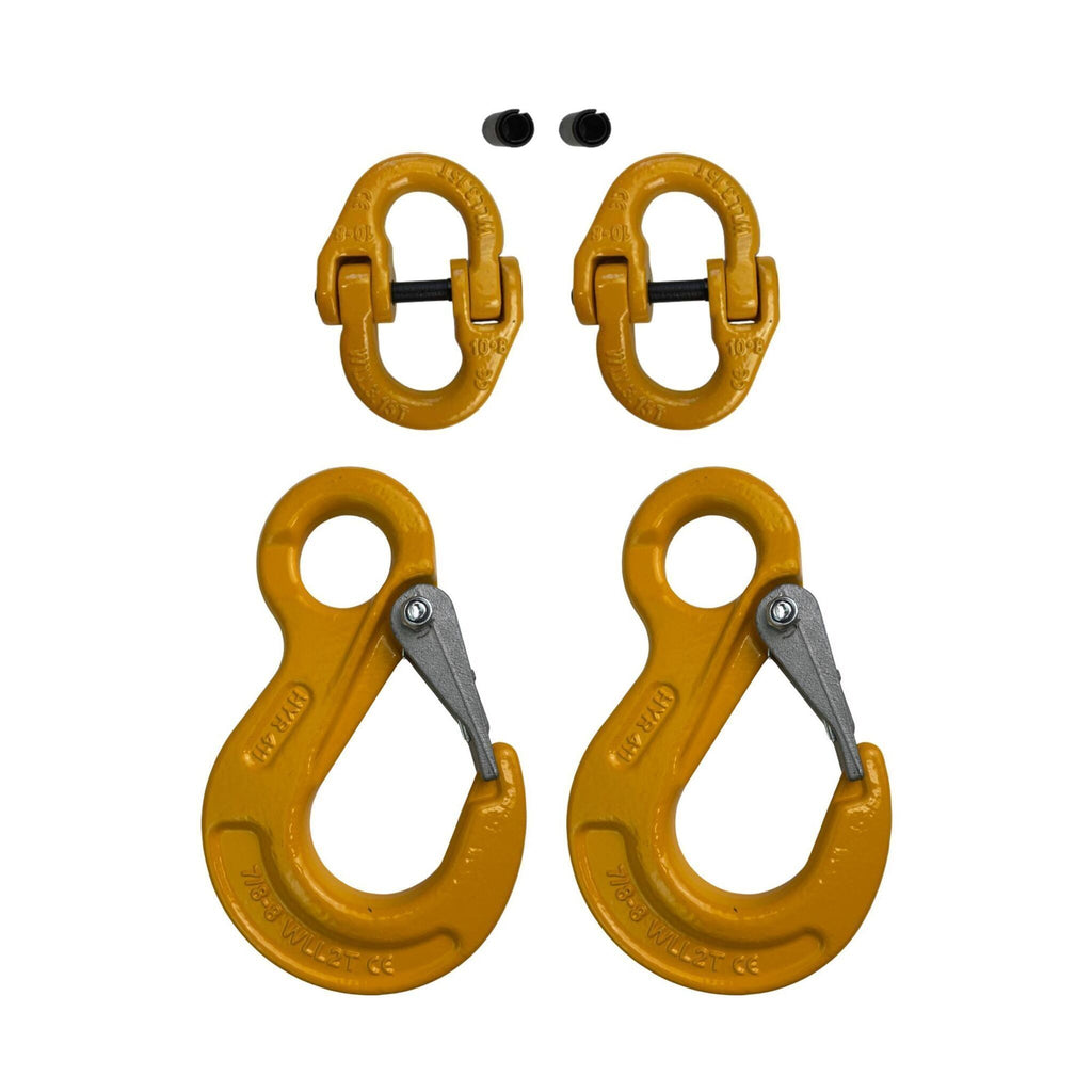 TAG 3.15T G80 Trailer Safety Chain Kit 10mm Eye Sling Hooks & Hammer Lock Connectors