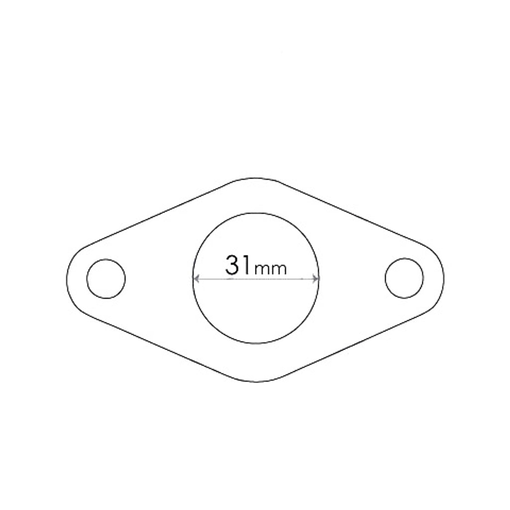 Flange Gaskets - Holden blue motor hot box, ID 31mm, 2 Bolts