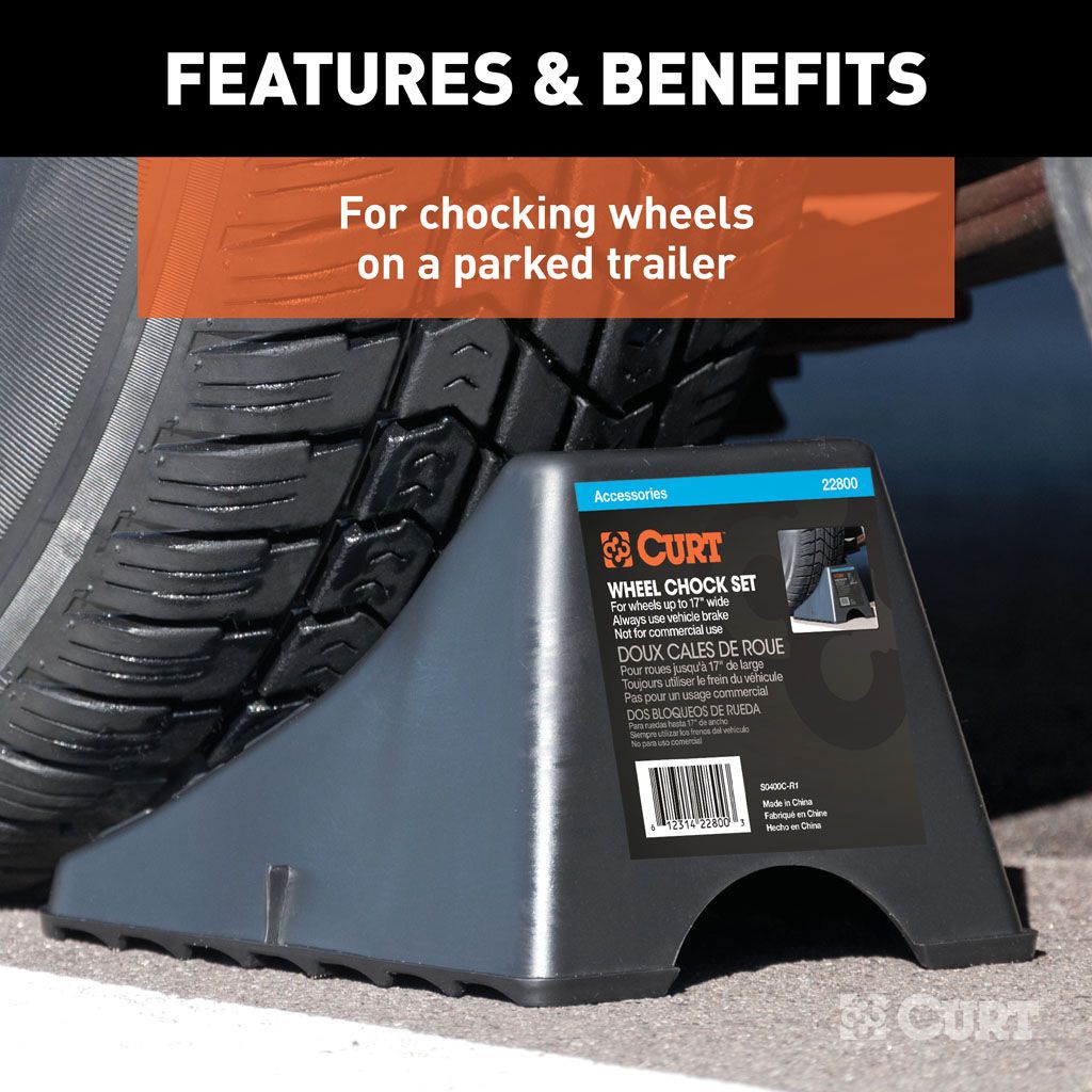 CURT Wheel Chock Set (Up To 17