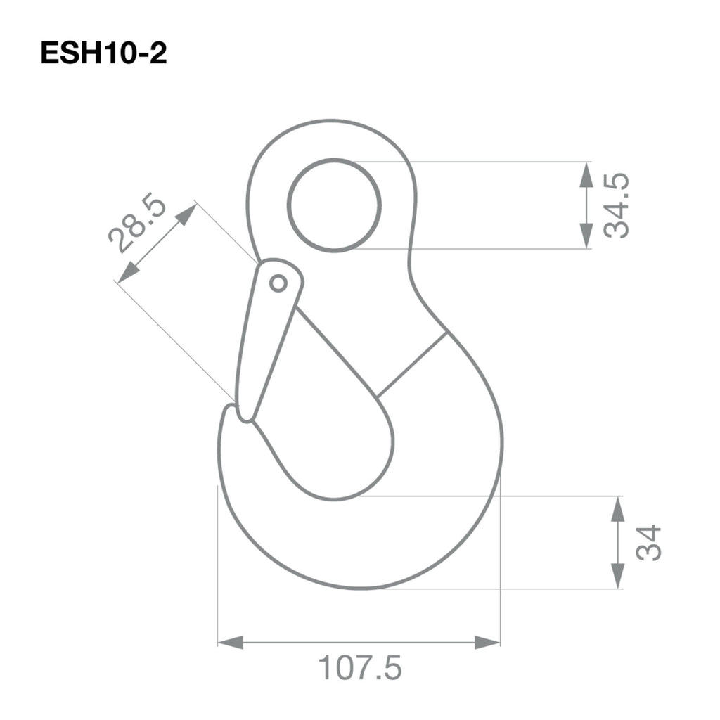 TAG 3.15T G80 Trailer Safety Chain Kit 10mm Eye Sling Hooks & Hammer Lock Connectors