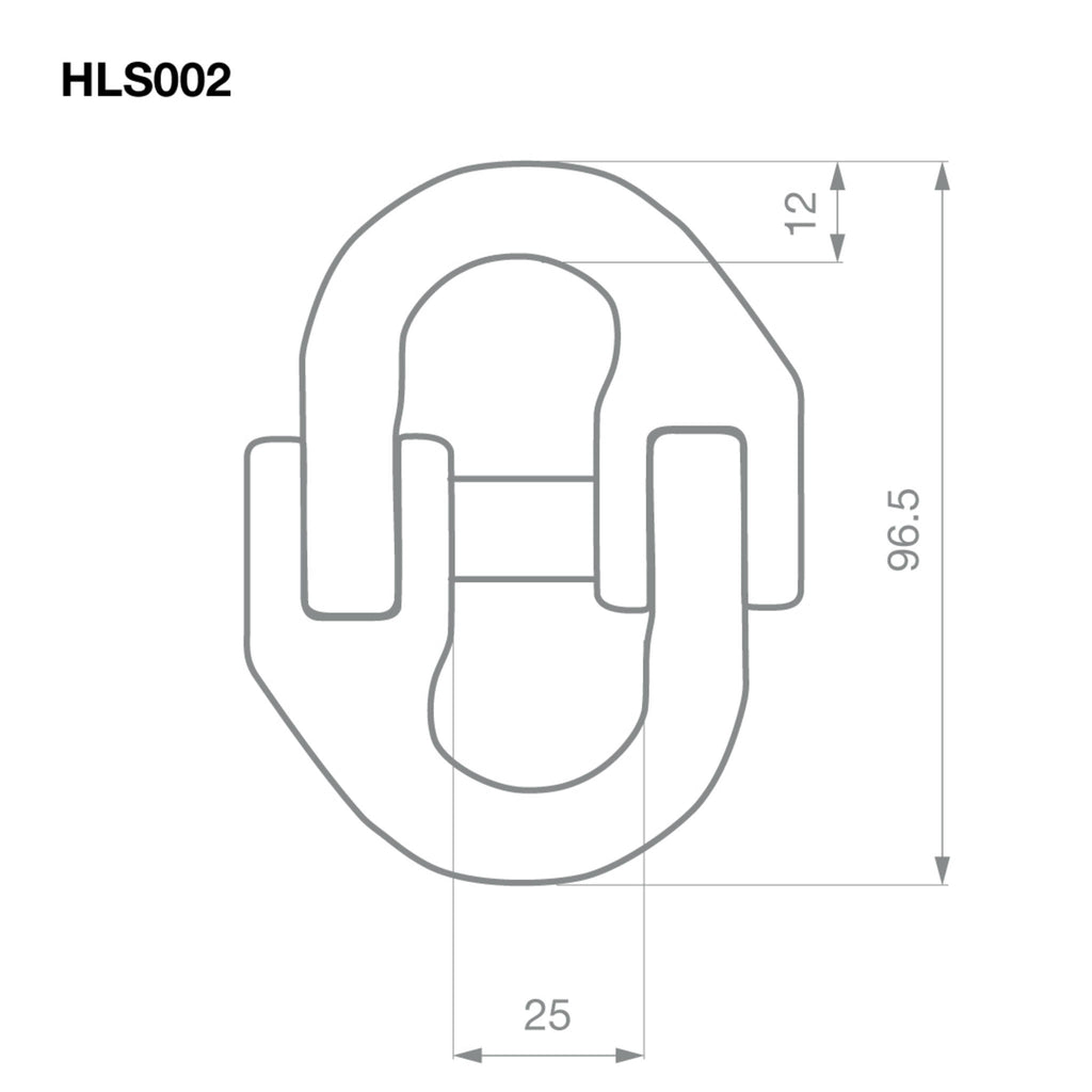 TAG 3.15T G80 Trailer Safety Chain Kit 10mm Eye Sling Hooks & Hammer Lock Connectors