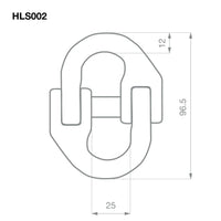 TAG 3.15T G80 Trailer Safety Chain Kit 10mm Eye Sling Hooks & Hammer Lock Connectors
