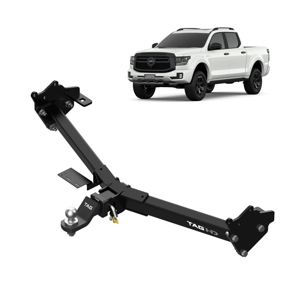 TAG Heavy Duty Towbar & Direct Fit Wiring Kit for GWM Cannon Alpha PHEV Ute (07/2025 - On), Tow Mode: Yes